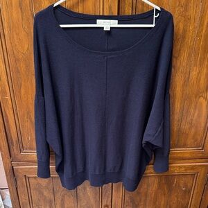 Sejour Navy Blue Relaxed Sweater